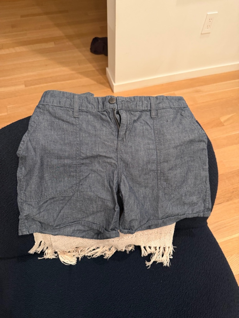 Vince Chambray Bermuda Shorts in Blue